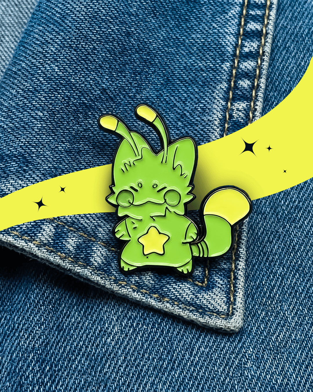Pin metálico Pin de gatito alien 